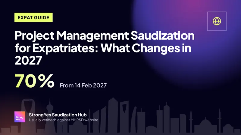 Project Management Saudization for Expatriates: What Changes in 2027: StrongYes Saudization Hub
