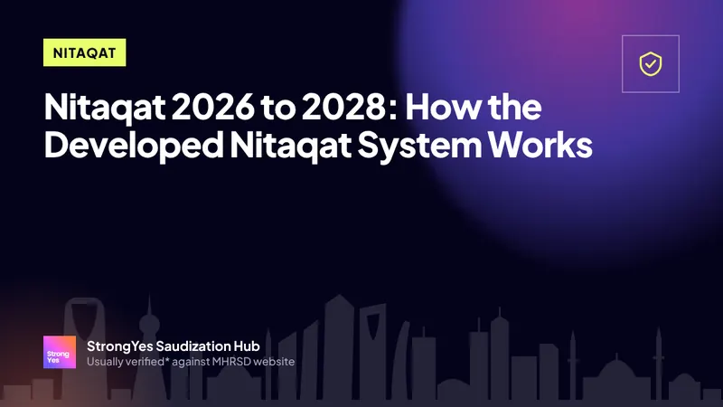 Nitaqat 2026 to 2028: How the Developed Nitaqat System Works: StrongYes Saudization Hub